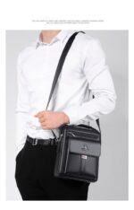 Bandolera y satchel de piel para hombre - Imagen 12