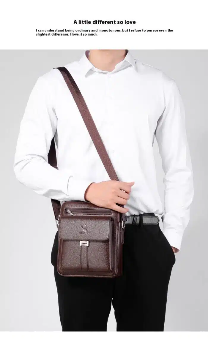 Sac a bandoulière et sacoche en cuir pour homme – Image 20