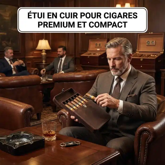 Etui à cigares retro en cuir de luxe – Image 7