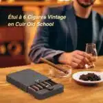 Etui à cigares retro en cuir de luxe – Image 9
