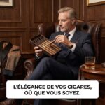 Etui à cigares retro en cuir de luxe – Image 11