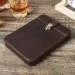 Etui à cigares retro en cuir de luxe