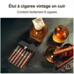 Etui à cigares retro en cuir de luxe – Image 2