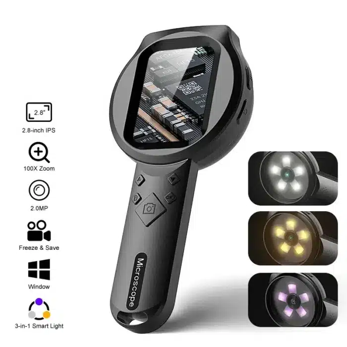Loupe Numérique Microscope 100X avec Ecran IPS 2.8 – Image 10