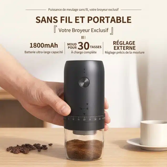 Moulin à Café électrique sans fil rechargeable – Image 15