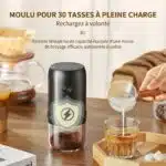 Moulin à Café électrique sans fil rechargeable – Image 3