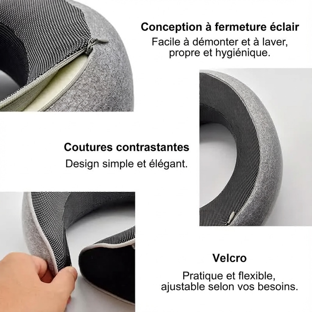 Oreiller de Voyage à mémoire de forme - soutien du cou