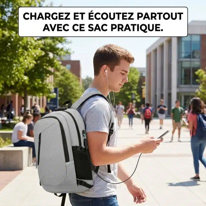 Sac a Dos Ordinateur de voyage antivol – Image 9