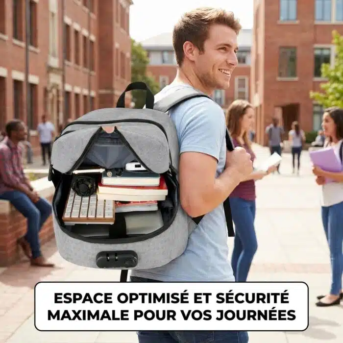 Sac a Dos Ordinateur de voyage antivol – Image 7