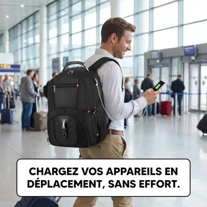 Sac à Dos PC Portables 17 Pouces de Voyage multifonctions – Image 7
