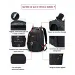 Sac à Dos PC Portables 17 Pouces de Voyage multifonctions – Image 5