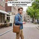 Sac a bandoulière et sacoche en cuir pour homme – Image 18