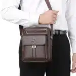 Sac a bandoulière et sacoche en cuir pour homme – Image 9