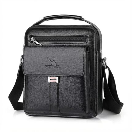 Bandolera y satchel de piel para hombre