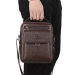 Bandolera y satchel de piel para hombre - Imagen 8