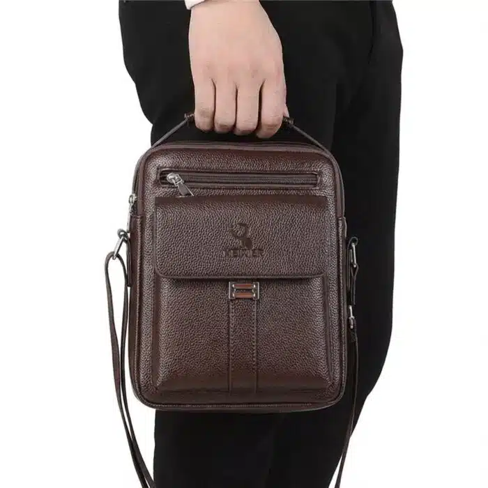 Sac a bandoulière et sacoche en cuir pour homme – Image 8