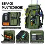 Sac à dos de pêche 50L avec supports – Image 6