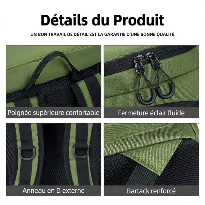 Sac à dos de pêche 50L avec supports – Image 4