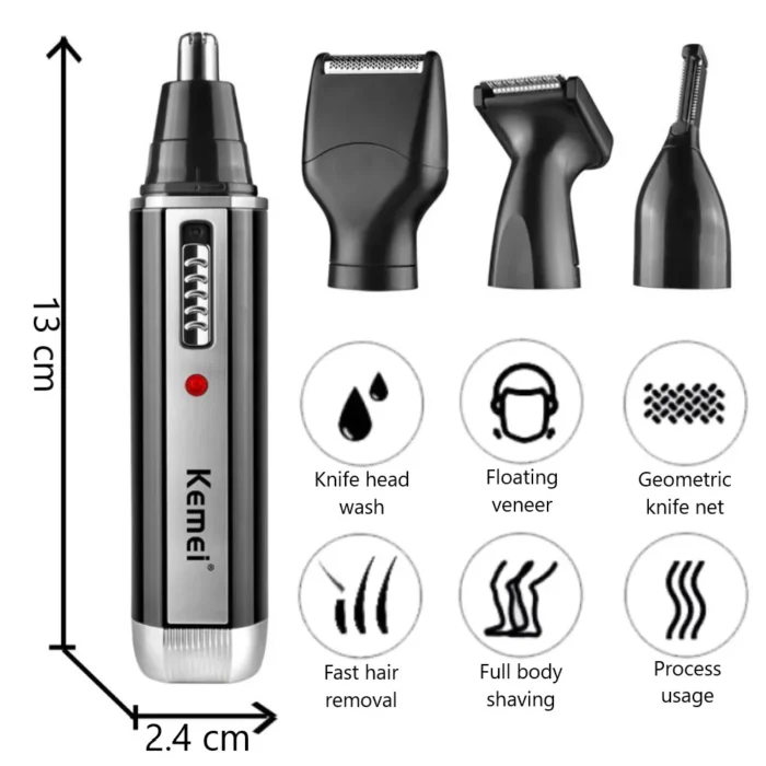 Tondeuse à Barbe et Nez rechargeable 4 en 1 pour homme – Image 8