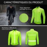 Veste coupe-vent imperméable réfléchissante cyclisme – Image 3