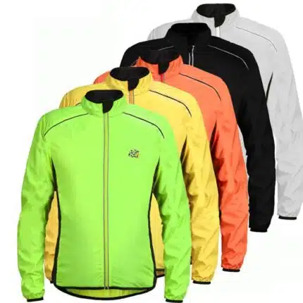 Veste coupe-vent imperméable réfléchissante cyclisme