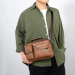 Sac d'épaule retro messager étanche pour homme