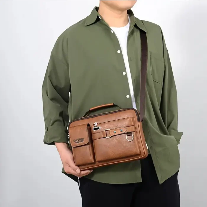 Sac d'épaule retro messager étanche pour homme
