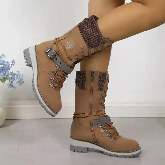 Chaussures Montantes chaudes mi-mollet pour femmes