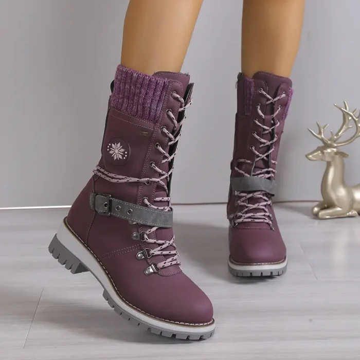 Chaussures Montantes chaudes mi-mollet pour femmes