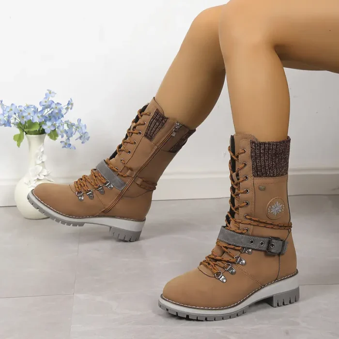 Chaussures Montantes chaudes mi-mollet pour femmes