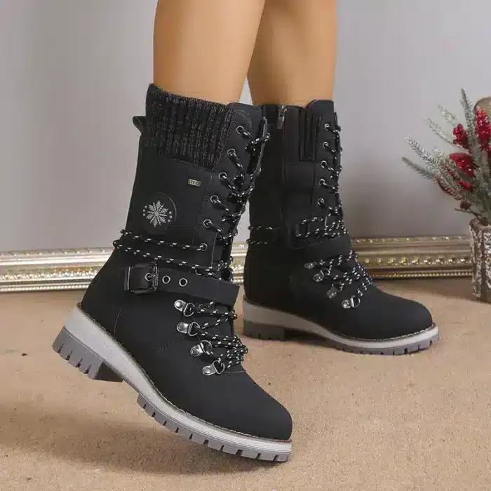 Chaussures Montantes chaudes mi-mollet pour femmes