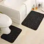 Tapis salle de bain galets absorbant antidérapant
