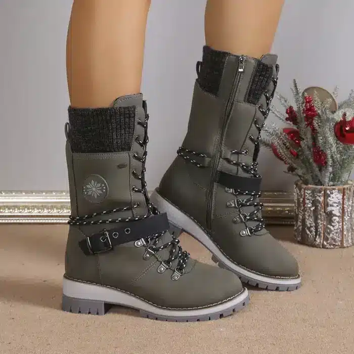 Chaussures Montantes chaudes mi-mollet pour femmes