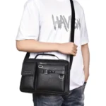 Sac d'épaule retro messager étanche pour homme