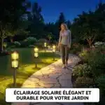 Luces LED solares de reloj de arena para jardines - Imagen 6