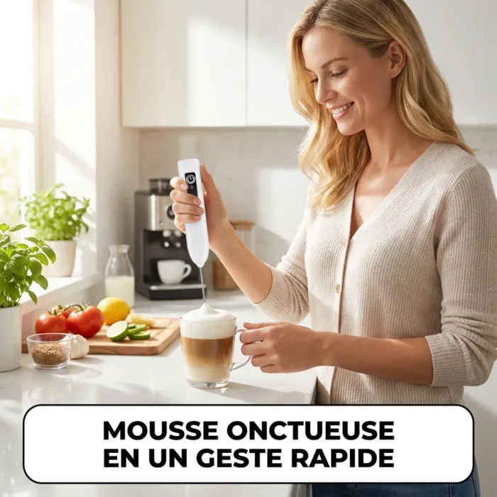 Mousseur à lait sans fil électrique rechargeable USB