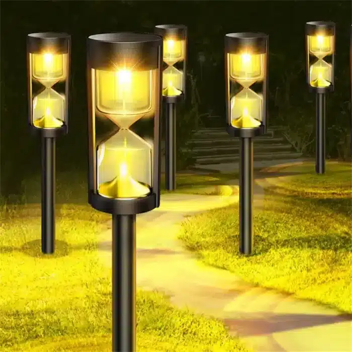 Lumières solaire LED de chemin sablier pour jardin