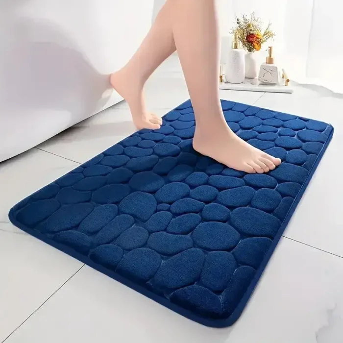 Tapis salle de bain galets absorbant antidérapant