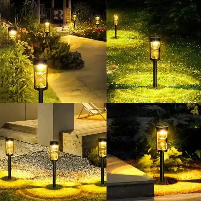 Lumières solaire LED de chemin sablier pour jardin