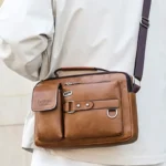 Sac d'épaule retro messager étanche pour homme