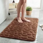 Tapis salle de bain galets absorbant antidérapant
