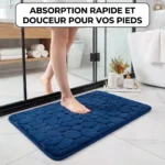 Tapis salle de bain galets absorbant antidérapant
