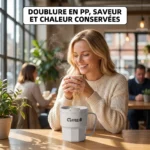 Taza de café portátil con aislamiento antiquemaduras - Imagen 13