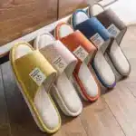 Pantoufles en lin confortables et respirantes