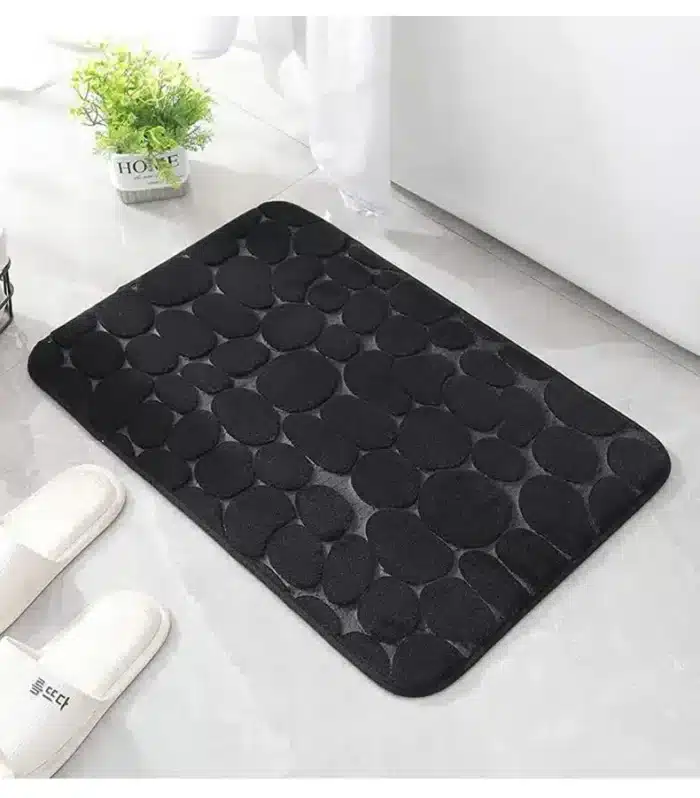 Tapis salle de bain galets absorbant antidérapant