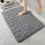 Tapis salle de bain galets absorbant antidérapant