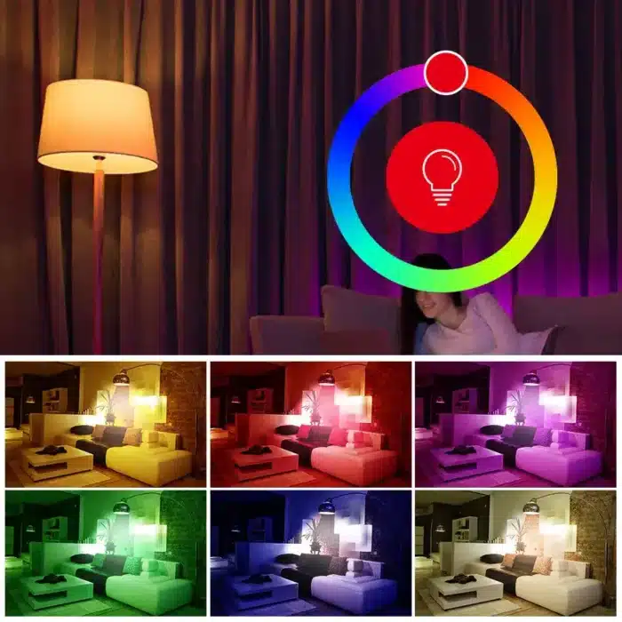 Ampoule LED multicolore RGB 15w wifi bluetooth