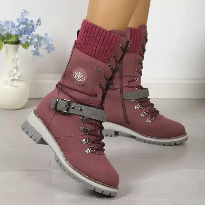 Chaussures Montantes chaudes mi-mollet pour femmes