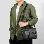 Sac d'épaule retro messager étanche pour homme