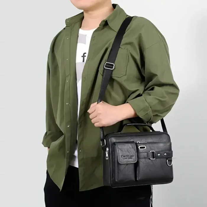 Sac d'épaule retro messager étanche pour homme